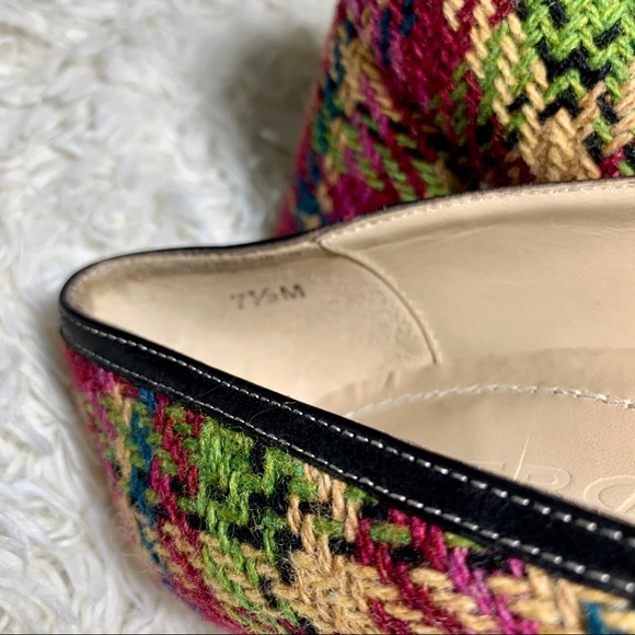 Vero Cuoio Designer Tweed Woven Colorful Heel 7.5 - Picture 8 of 11